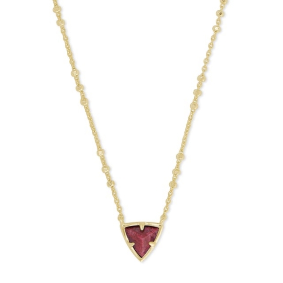 NEW Kendra Scott Perry Gold Pendant Necklace in Raspberry Labradorite - Picture 5 of 7